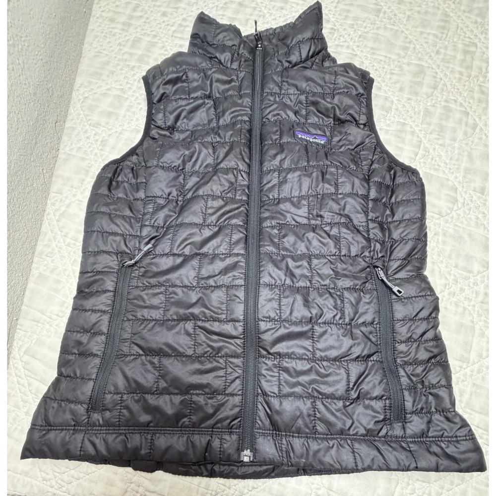 Patagonia Nano Puff Vest Womens Small Black Quilted Primaloft 84247FA18